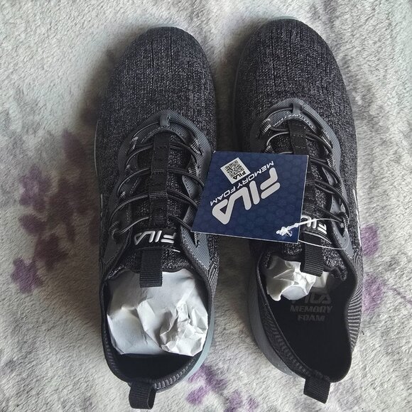 Fila Men's Running Slip On Gray Athletic Sneakers - Memory Skyway Size 8 - Picture 3 of 9
